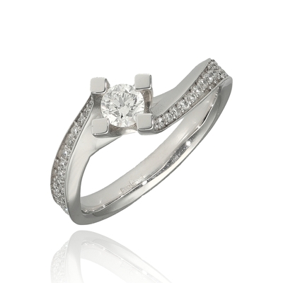 Fehér arany gyűrű 51-es méret (B28721_4I)